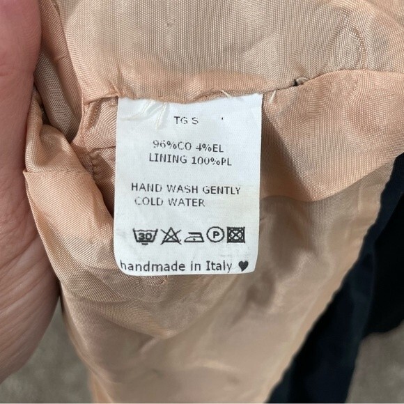 Handmade‎ in Italy Cropped Long Bell Sleeve Blouse Macri Size Small / Medium - Picture 7 of 8